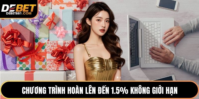Chương trình hoàn lên đến 1.5% không giới hạn