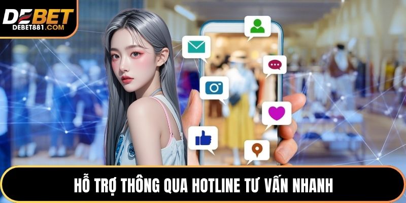 Hỗ trợ thông qua hotline tư vấn nhanh